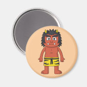 Aimant Rouge japonais Oni (Recto/Verso)