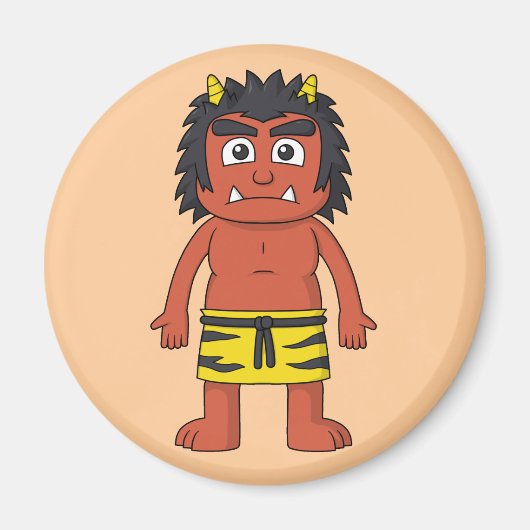 Aimant Rouge japonais Oni (Devant)