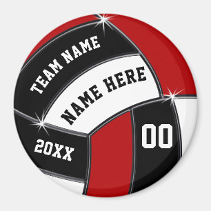 Aimant Rouge, Noir, Blanc, Cadeaux d'équipe de volley-ba