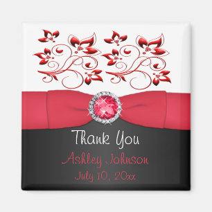 Aimant Rouge, noir et blanc Parti Favoriser l'aimant