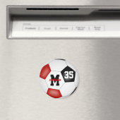 Aimant rouge noir garçons filles équipe de football coule (In Situ (Lave-vaisselle))