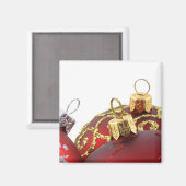 Aimant Rouge & Or Achat d'ornements de Noël (Recto/Verso)
