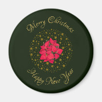 Rouge Poinsettia Plante sur parties scintillant ét