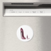 Aimant Rouge Stiletto Chaussure et bâton à lèvres (In Situ (Lave-vaisselle))