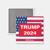 aimant rouge TRUMP 2024 (Recto/Verso)