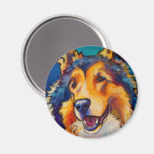 Aimant Rough Collie (Recto/Verso)