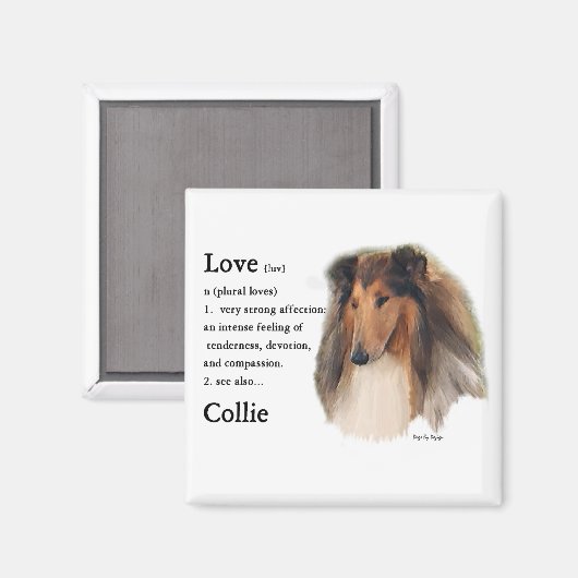 Aimant Rough Collie Dons (Recto/Verso)