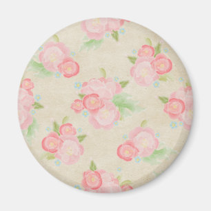 Aimant Rougissent chic minable de roses roses d'aquarelle