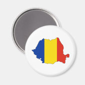 Aimant Roumanie - Carte du drapeau pleine taille (Recto/Verso)