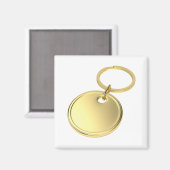 Aimant Round Gold Keychain (Recto/Verso)