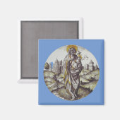 Aimant Roundel avec Saint Jean Le Baptiste (Recto/Verso)