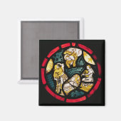 Aimant Roundel représentant l'Annonciation aux bergers (Recto/Verso)