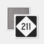 Aimant Route 211 de la Caroline du Nord (Recto/Verso)