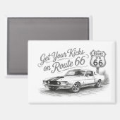 Aimant Route 66 (Recto/Verso)