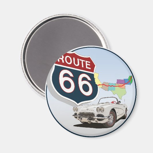 Aimant Route 66 (Recto/Verso)