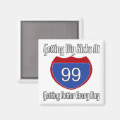 Aimant Route 66 99e anniversaire (Recto/Verso)