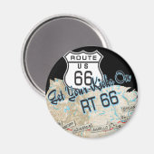 Aimant route 66 cadeaux (Recto/Verso)