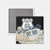 Aimant route 66 cadeaux (Recto/Verso)