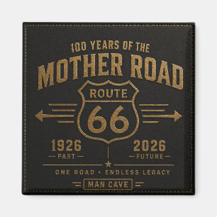 Aimant Route 66 Centenaire Héritage Black Gold