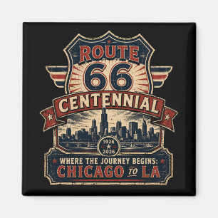Aimant Route 66 Chicago Centenaire Souvenir