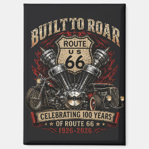 Aimant Route 66 de collection Garage Autoroute Vintage