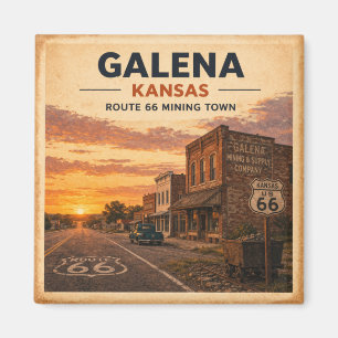 Aimant Route 66 Galena Kansas Classique du Patrimoine au