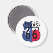 Aimant Route 66 Texas Color (Recto/Verso)