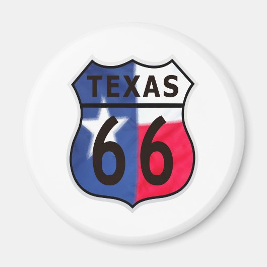 Aimant Route 66 Texas Color (Devant)
