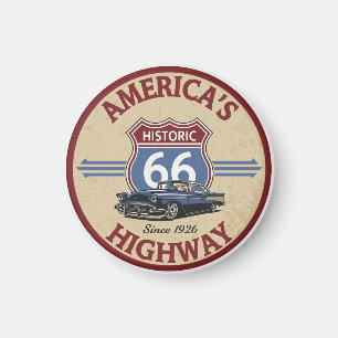 Aimant Route américaine 66 route historique Cadeaux de vo