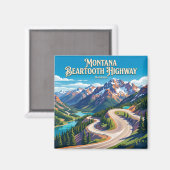 Aimant Route de Beartooth Montana (Recto/Verso)