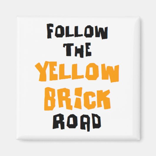 Aimant route en brique jaune (Devant)