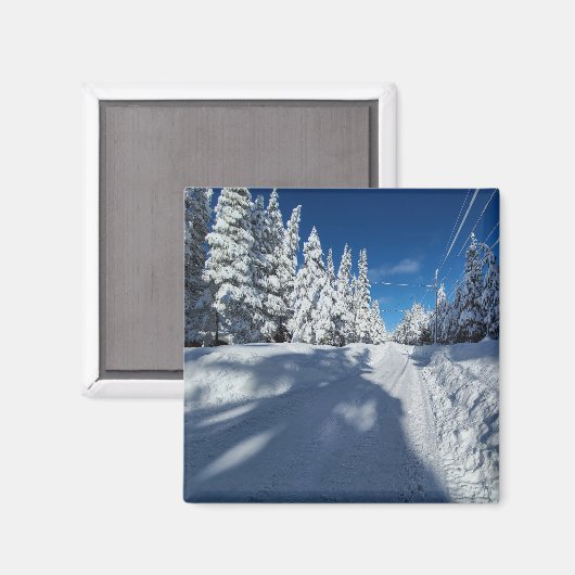 Aimant route enneigée (Recto/Verso)