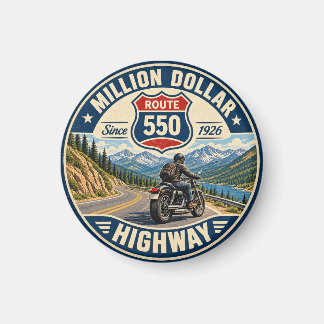 Aimant Route Million Dollar Highway 550 cadeaux moto