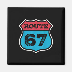 Aimant Route Vintage 67 Six Seven Mème 67e Anniversaire 8