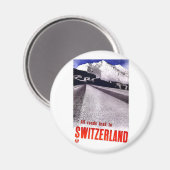 Aimant Routes vintages de la Suisse (Recto/Verso)