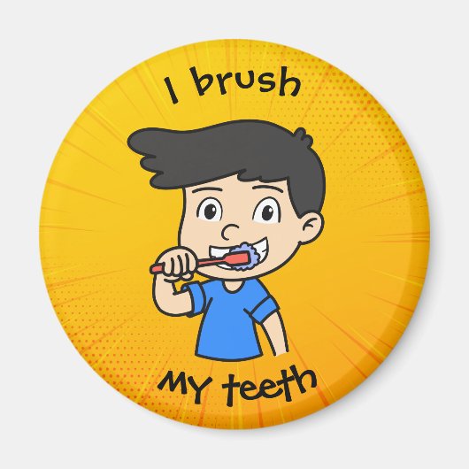 Aimant Routine quotidien pour enfants - Garçon (Devant)