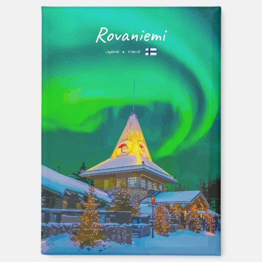 Aimant Rovaniemi, Finlande - Magic Aurora Flat (Recto)