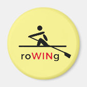Aimant RoWINg Jaune de motivation (Devant)