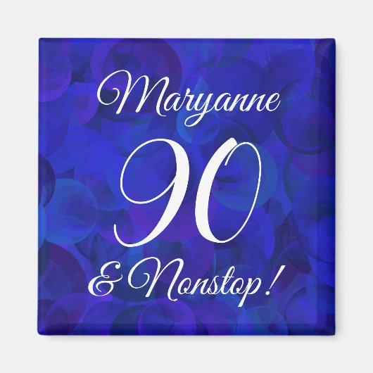 Aimant Royal Blue 90 et fête d'anniversaire continue (Devant)