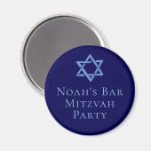 Aimant Royal Blue Bar Mitzvah Party Star de David