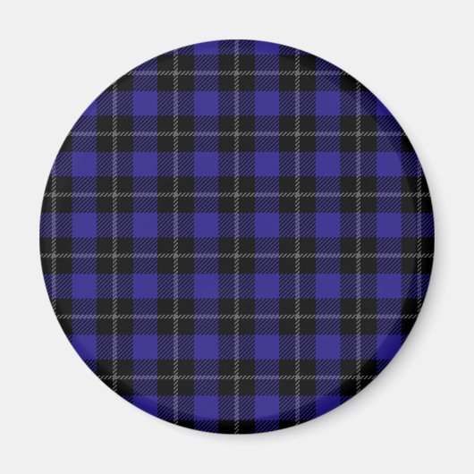 Aimant Royal Blue Black Plaid (Devant)