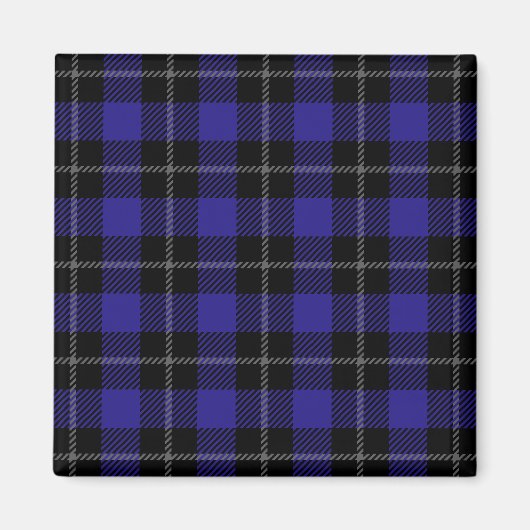 Aimant Royal Blue Black Plaid (Devant)