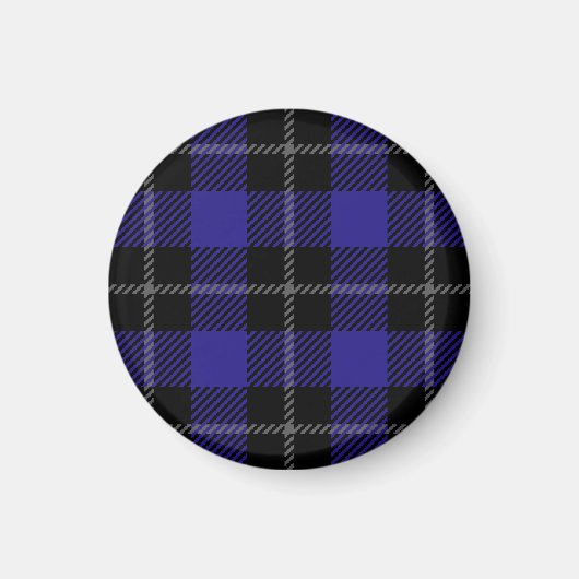 Aimant Royal Blue Black Plaid (Devant)