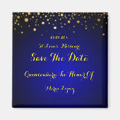 Aimant Royal Blue Quinceanera Enregistrer l'aimant de dat (Devant)