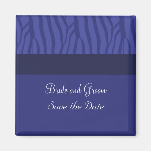 Aimant Royal Blue Save the Date (Devant)