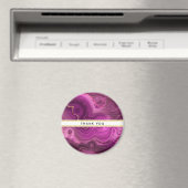 Aimant Royal Purple Et Or Agate Abstrait Merci (In Situ (Lave-vaisselle))