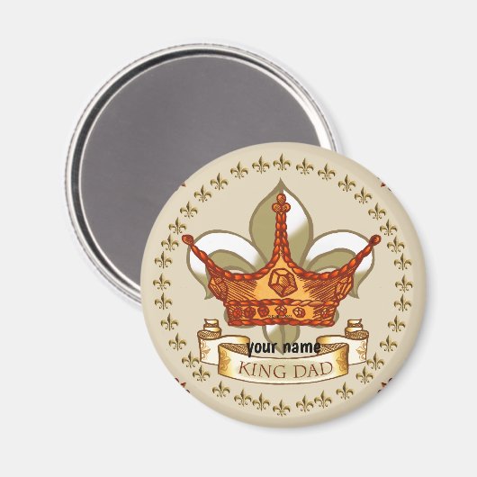 Aimant royal roi papa (Recto/Verso)