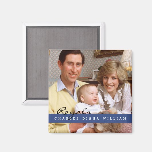 Aimant Royals Charles Diana et William (Recto/Verso)