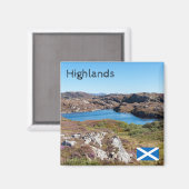 Aimant Royaume-Uni, Écosse - Paysage des Highlands écossa (Recto/Verso)