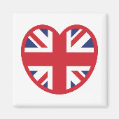 Aimant Royaume-Uni Union Jack Flag Heart (Devant)
